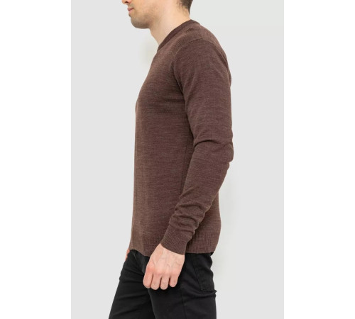Свитер мужской однотонный, цвет коричневый, 161R1770-1.