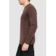 Свитер мужской однотонный, цвет коричневый, 161R1770-1.