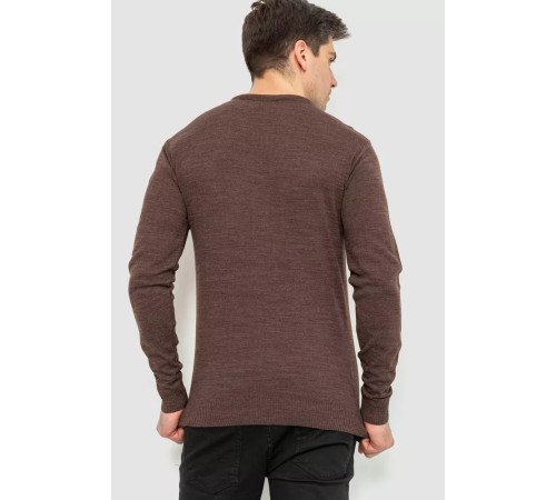 Свитер мужской однотонный, цвет коричневый, 161R1770-1.
