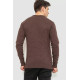Свитер мужской однотонный, цвет коричневый, 161R1770-1.