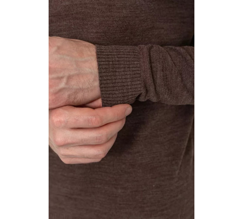 Свитер мужской однотонный, цвет коричневый, 161R1770-1.