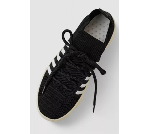 Кроссовки женские текстильные, цвет черно-белый, 244R261K