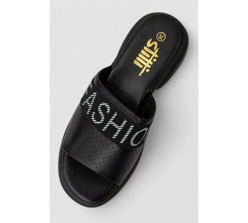 Сабо женские с открытым носком, цвет черный, 248RRT75