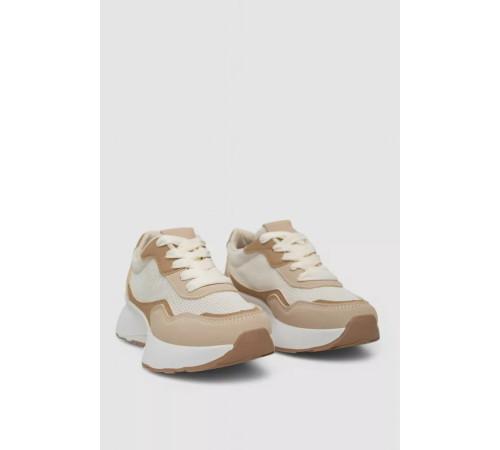 Кросівки жіночі, колір бежево-коричневий, 248RXM100