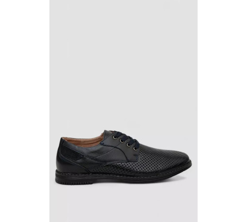 Туфлі чоловічі з перфорацією, колір темно-синій, 243RB1993