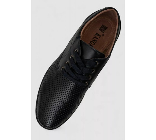 Туфлі чоловічі з перфорацією, колір темно-синій, 243RB1993