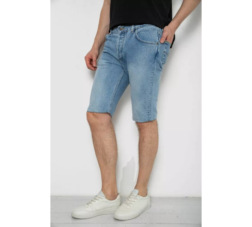 Шорты мужские джинсовые, цвет голубой, 238R2012