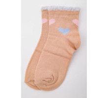 Бавовняні дитячі шкарпетки, бежевого кольору, 167R601-1