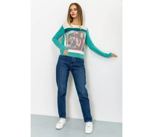 Свитшот женский, цвет оливково-молочный, 167R731-2.