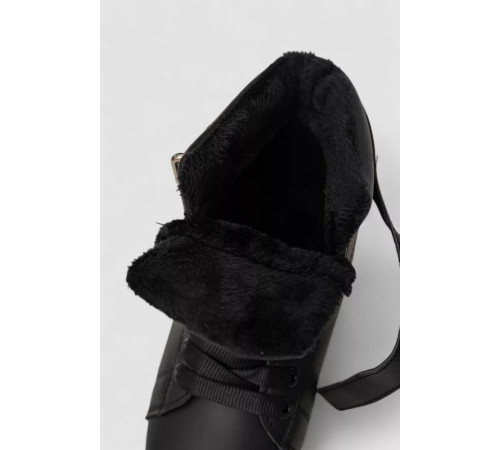 Ботинки зимние женские на меху, черно-белый, 248RXM26