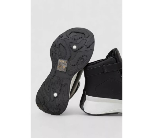 Ботинки зимние женские на меху, черно-белый, 248RXM26