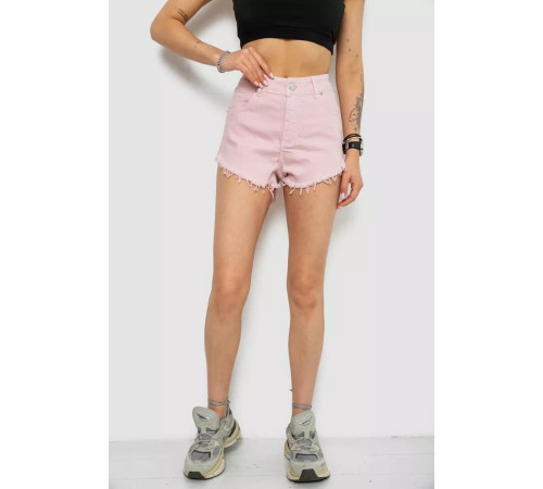Шорты джинсовые женские, цвет пудровый, 182R1076