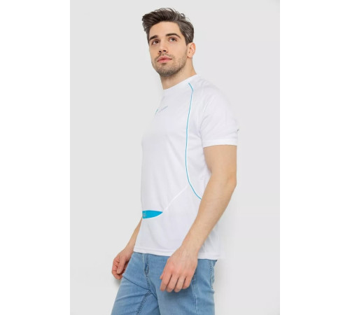 Футболка чоловіча з принтом, колір білий, 244R0508