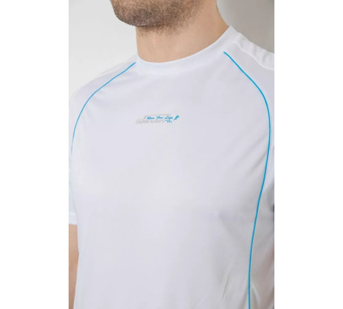 Футболка чоловіча з принтом, колір білий, 244R0508