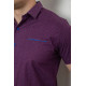 Сорочка чоловіча з принтом, колір сливовий, 214R7332-1