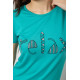 Футболка жіноча з принтом, колір бірюзовий, 244R610