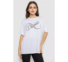 Женская футболка с принтом, цвет белый, 244R611