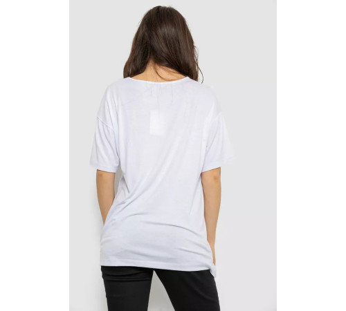 Женская футболка с принтом, цвет белый, 244R611