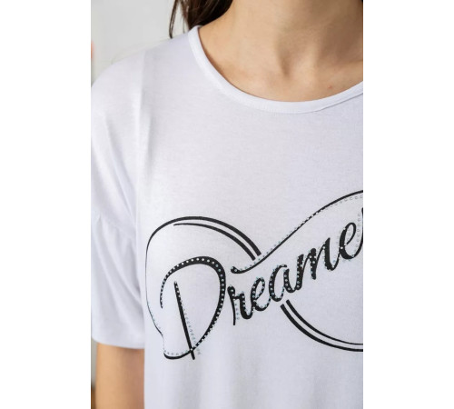 Женская футболка с принтом, цвет белый, 244R611
