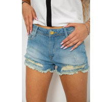 Шорты женские джинсовые, цвет голубой, 244R262