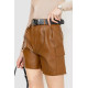 Шорты женские повседневные свободные, цвет коричневый, 186R5223.