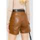 Шорты женские повседневные свободные, цвет коричневый, 186R5223.