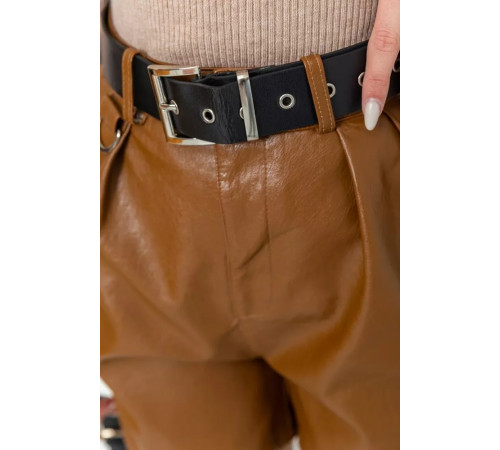 Шорты женские повседневные свободные, цвет коричневый, 186R5223.