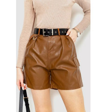 Шорти жіночі повсякденні вільні, колір коричневий, 186R5223