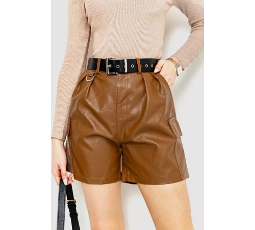 Шорты женские повседневные свободные, цвет коричневый, 186R5223.