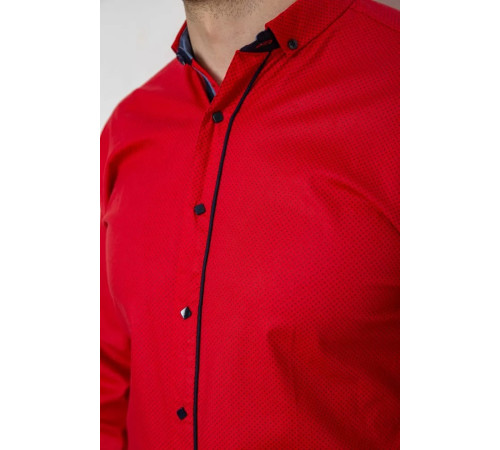 Сорочка чоловіча з довгим рукавом, колір червоний, 214R16111
