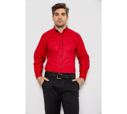 Сорочка чоловіча з довгим рукавом, колір червоний, 214R16111