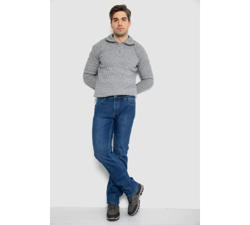 Джинси чоловічі на флісі, колір синій, 254R2402