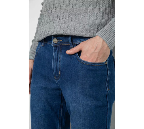 Джинси чоловічі на флісі, колір синій, 254R2402
