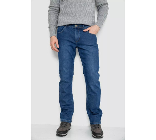 Джинси чоловічі на флісі, колір синій, 254R2402