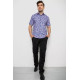 Рубашка мужская с принтом, цвет сиреневый, 214R7341.
