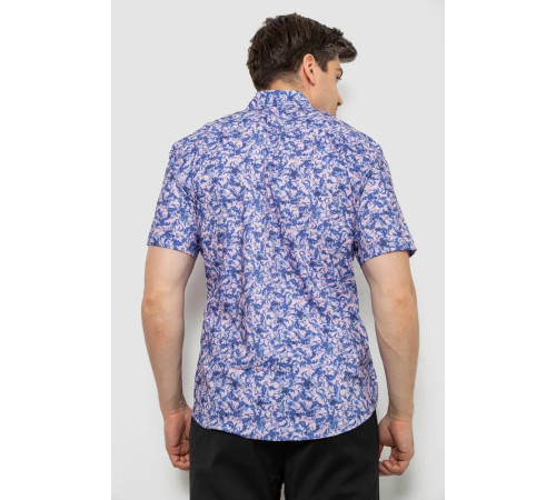 Рубашка мужская с принтом, цвет сиреневый, 214R7341.