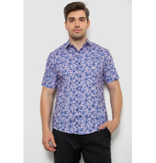 Рубашка мужская с принтом, цвет сиреневый, 214R7341.