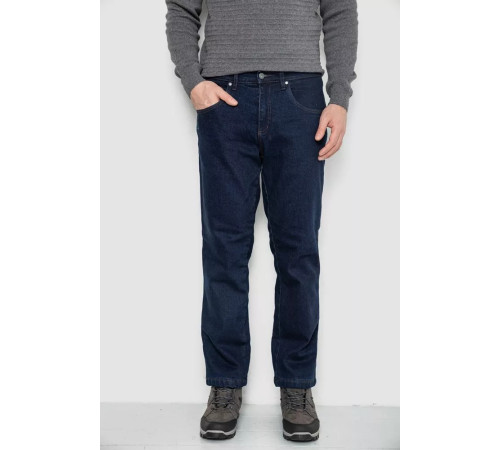 Джинси чоловічі утеплені на флісі, колір синій, 129R9834