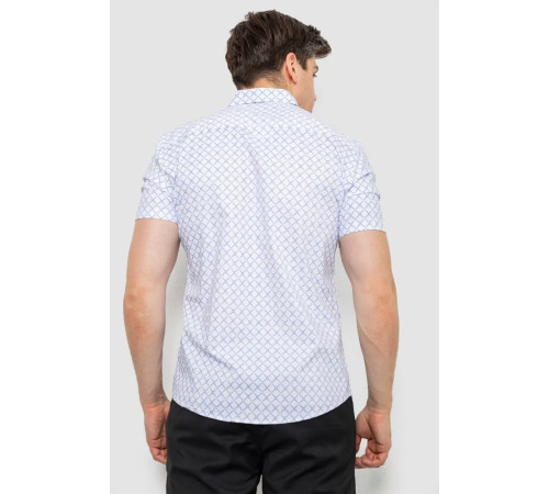 Сорочка чоловіча з принтом, колір білий, 214R7330