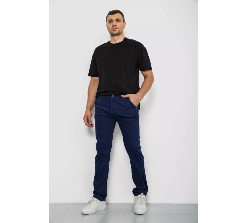 Брюки мужские классические стрейч, цвет синий, 244RF807