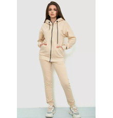 Спорт костюм жіночий двонитка, колір світло-бежевий, 102R7720