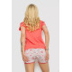 Пижама женская с принтом, цвет коралловый, 243R0004-P14