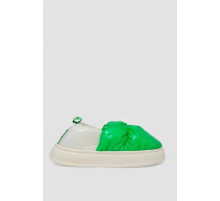 Капці жіночі домашні із задником, колір зелений, 243R2927