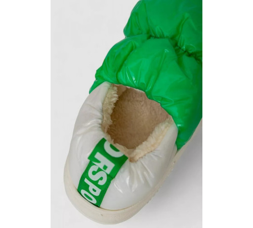 Капці жіночі домашні із задником, колір зелений, 243R2927