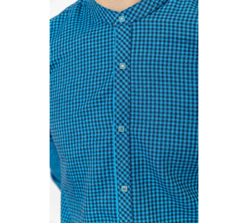 Сорочка чоловіча в клітинку байкова, колір синьо-блакитний, 214R99-34-022