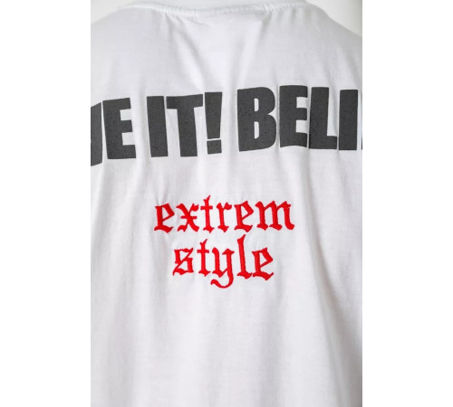 Мужская футболка с принтом, цвет белый, 244R2126