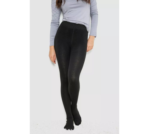 Колготы женские утепленные кашемировые, цвет черный, 139R66A.