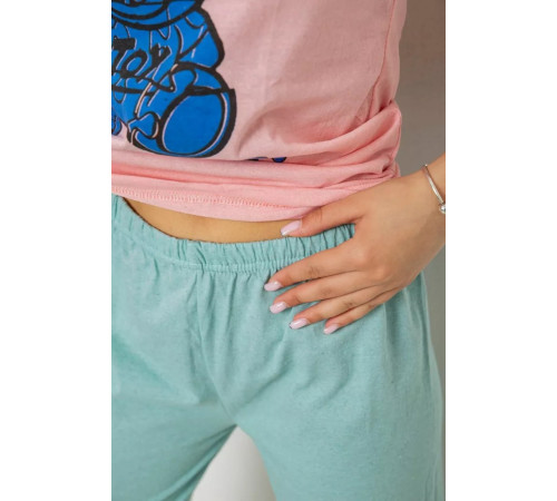 Пижама женская с принтом, цвет розовый, 243R30022.