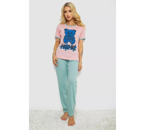 Пижама женская с принтом, цвет розовый, 243R30022.