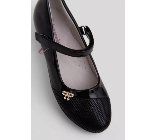 Туфлі дитячі лакові, колір чорний, 244R3097